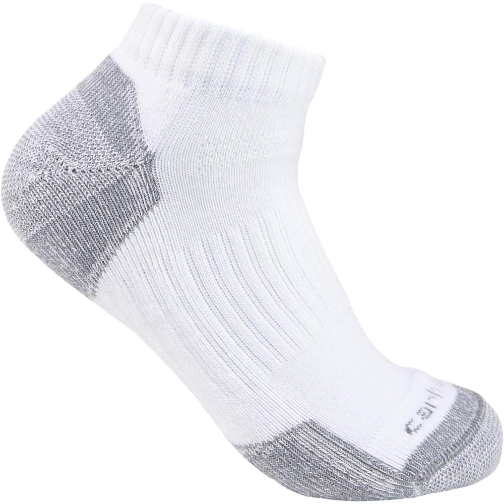 imageCarhartt Mens Midweight Cotton Blend Low Cut Sock 3 PackWhite