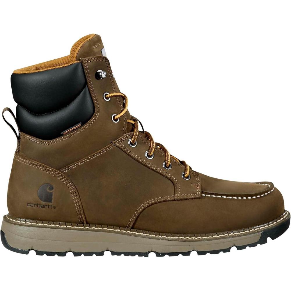 imageCarhartt Mens Millbrook 6quot Waterproof Nano Toe Wedge Work BootMossy Brown