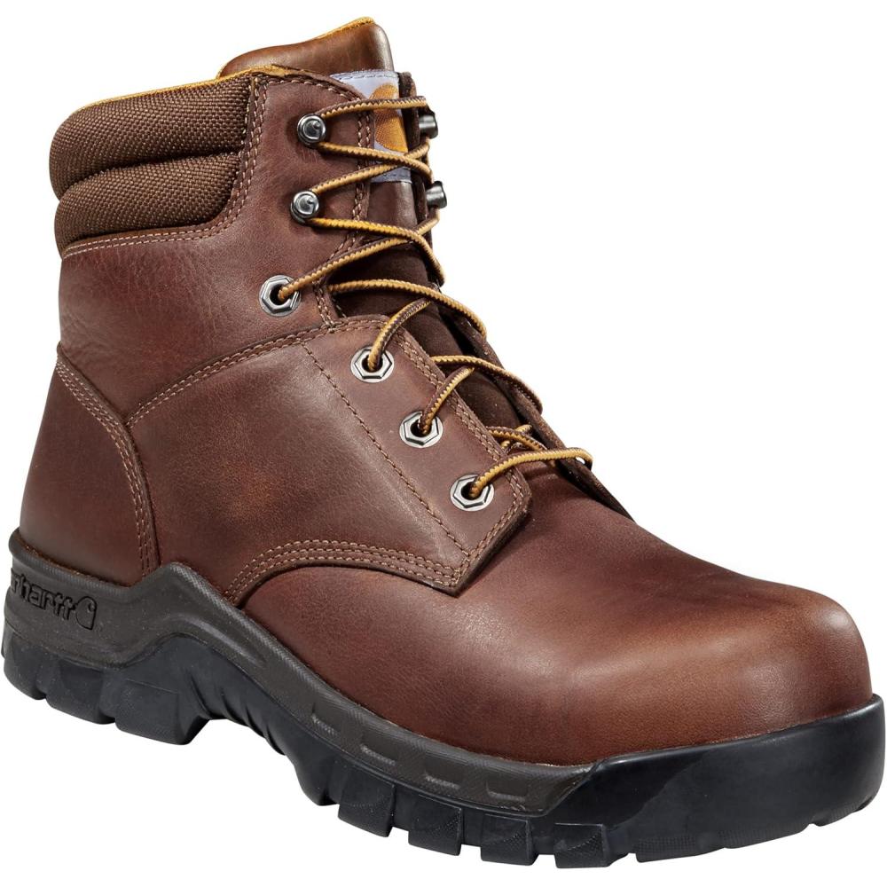 imageCarhartt Mens Rugged Flex 6quot Comp Toe Construction BootPeanut Oil Tan Leather
