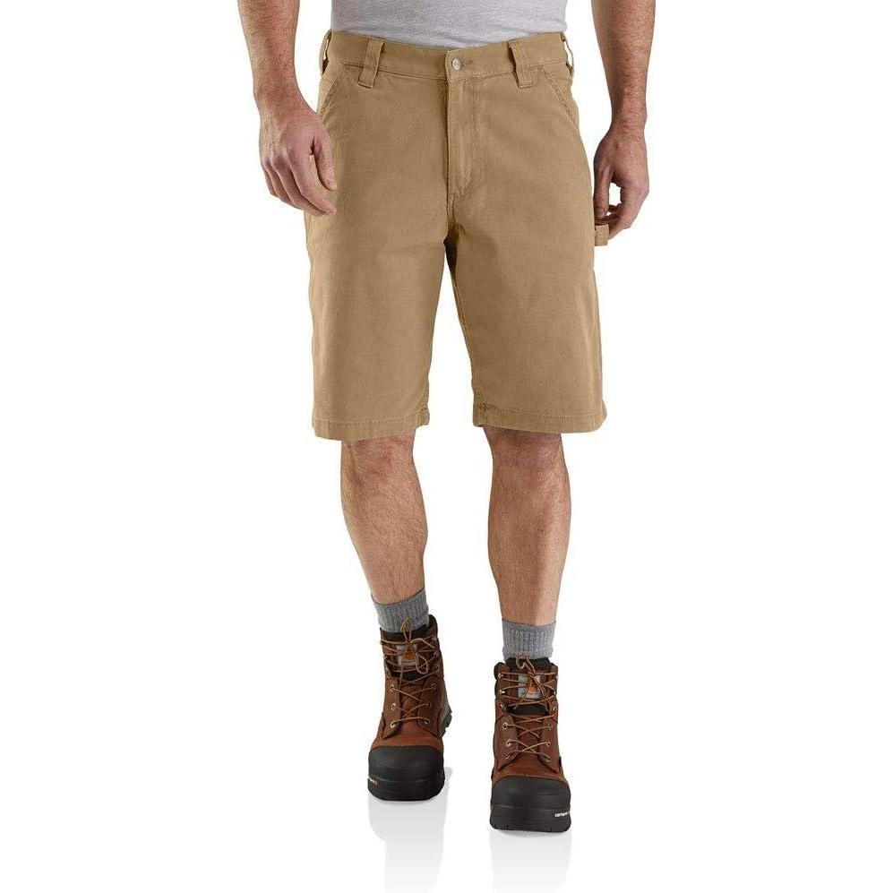 imageCarhartt Mens Rugged Flex Relaxed Fit Canvas Utility Work ShortDark Khaki