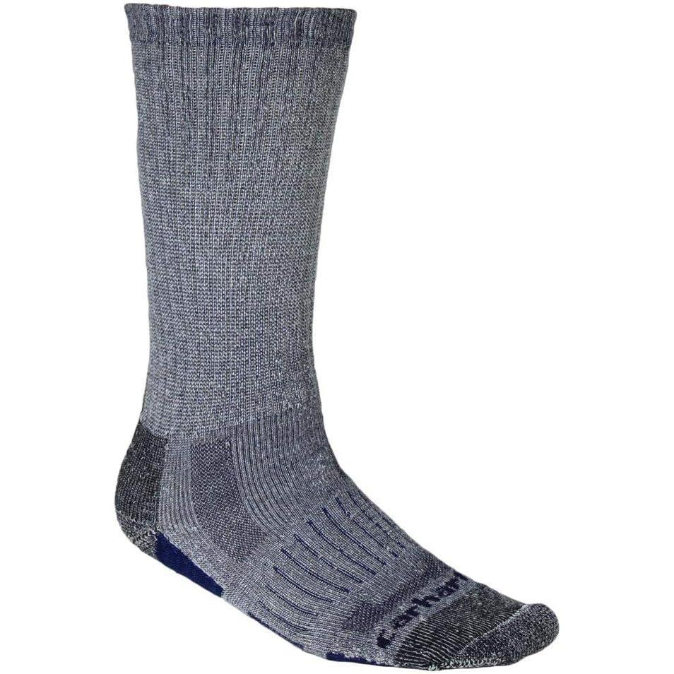 imageCarhartt Mens SB2072M Midweight SyntheticWool Blend Boot Sock 2PackCarhartt Navy