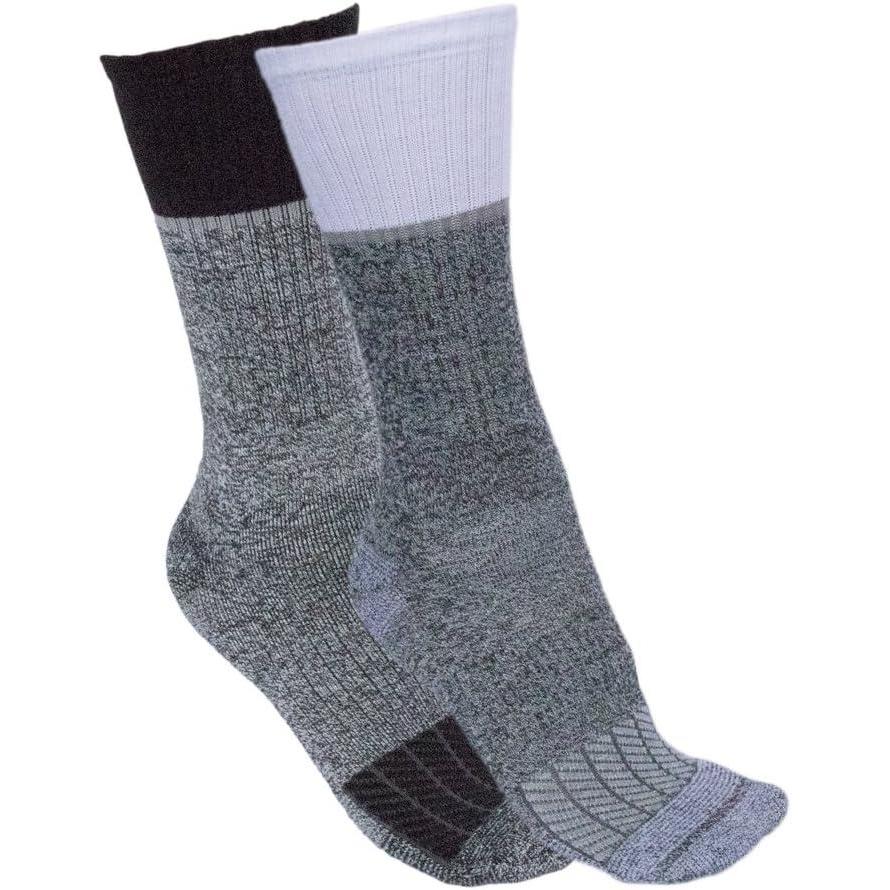 imageCarhartt Mens SC0012M Force Midweight Steel Toe Crew Sock 2PackGrey  Black  White