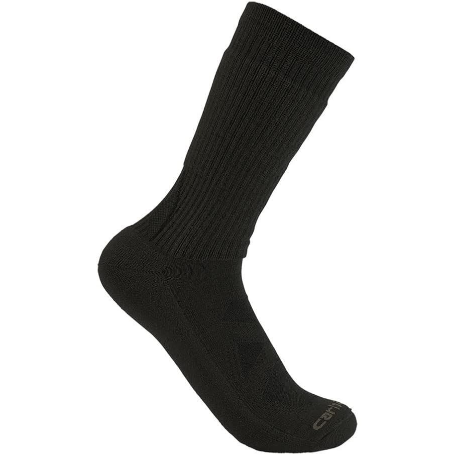 imageCarhartt Mens SC9700M Midweight Merino Wool Blend Uniform Crew SockBlack