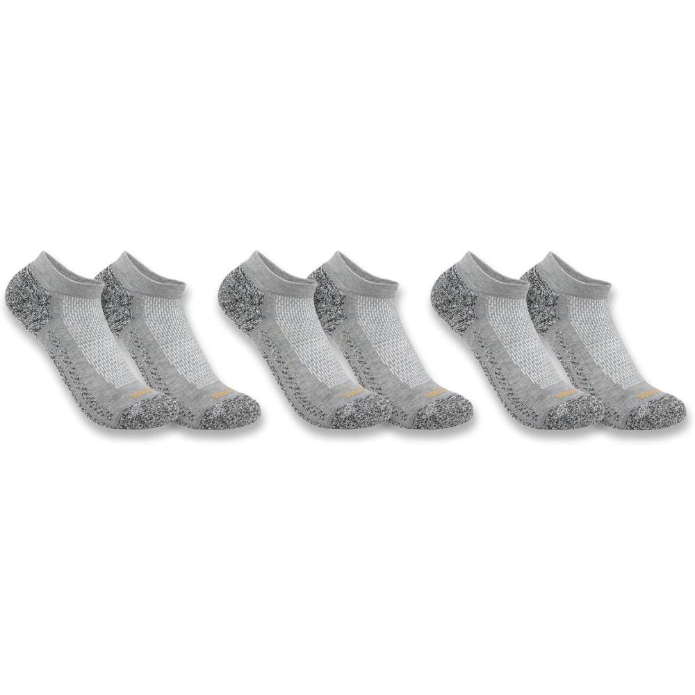 imageCarhartt Mens SL3283M Force Lightweight LowCut Sock 3PackCharcoal