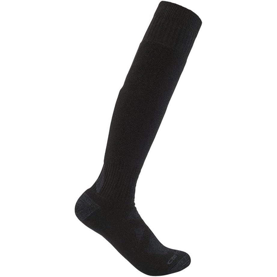 imageCarhartt Mens SO9770M Heavyweight Merino Wool Blend Over the Calf SockBlack