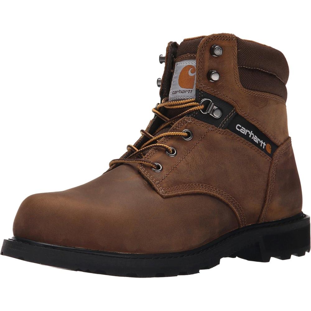 imageCarhartt Mens Traditional Welt 6quot Steel Toe Work Boot ConstructionBrown