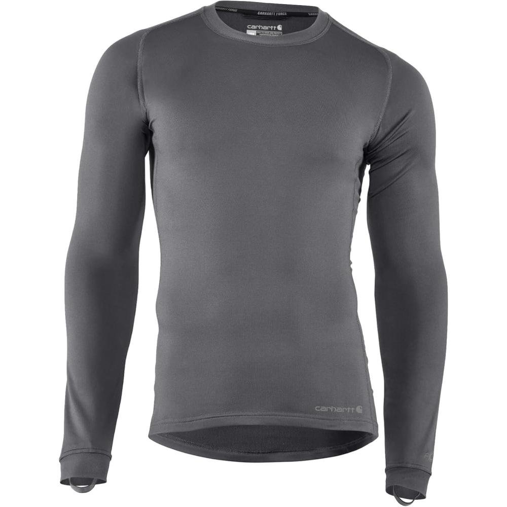 imageCarhartt Mens UH0266M Force Heavyweight Stretch Base Layer CrewneckShadow