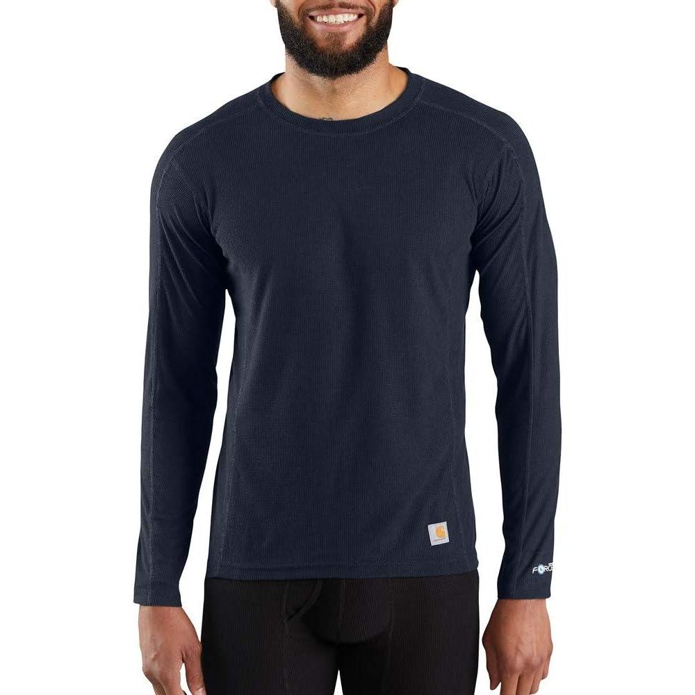 imageCarhartt Mens UL0171M Force Lightweight Stretch Grid Base Layer CrewnNavy