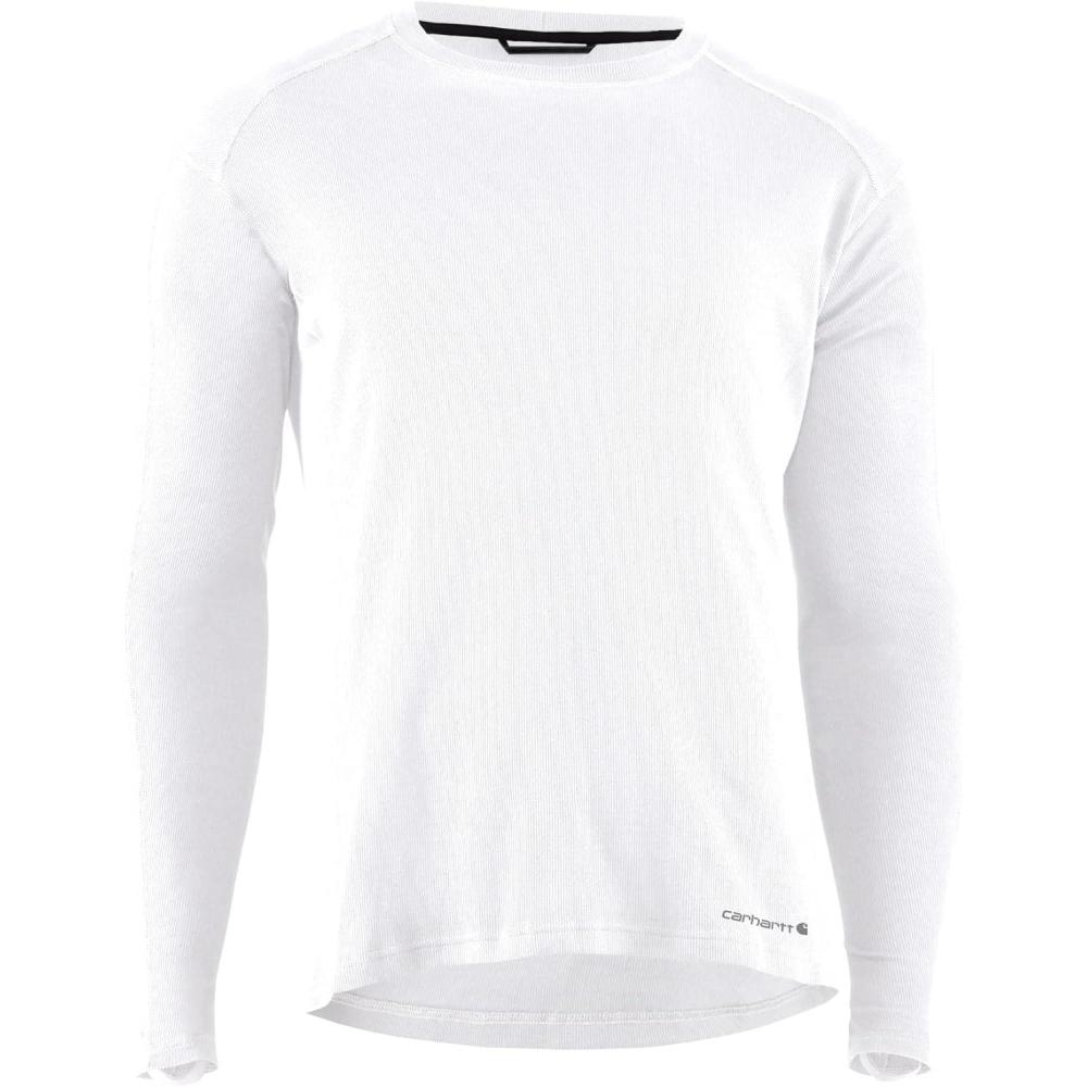 imageCarhartt Mens UM0269M Midweight Cotton Rib Base Layer CrewneckWhite