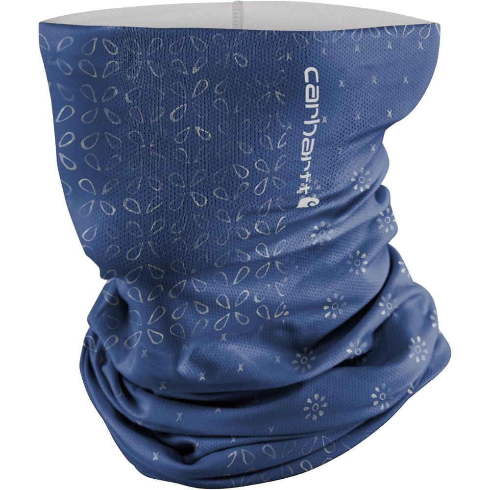 imageCarhartt Mens UP0252U Force Lightweight Cooling Neck GaiterBandana Print BluestoneMalt