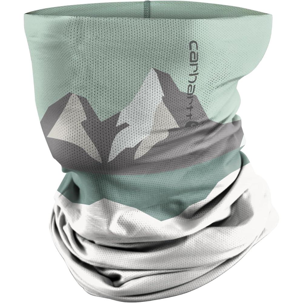 imageCarhartt Mens UP0252U Force Lightweight Cooling Neck GaiterMountain Printbig SkyWhite