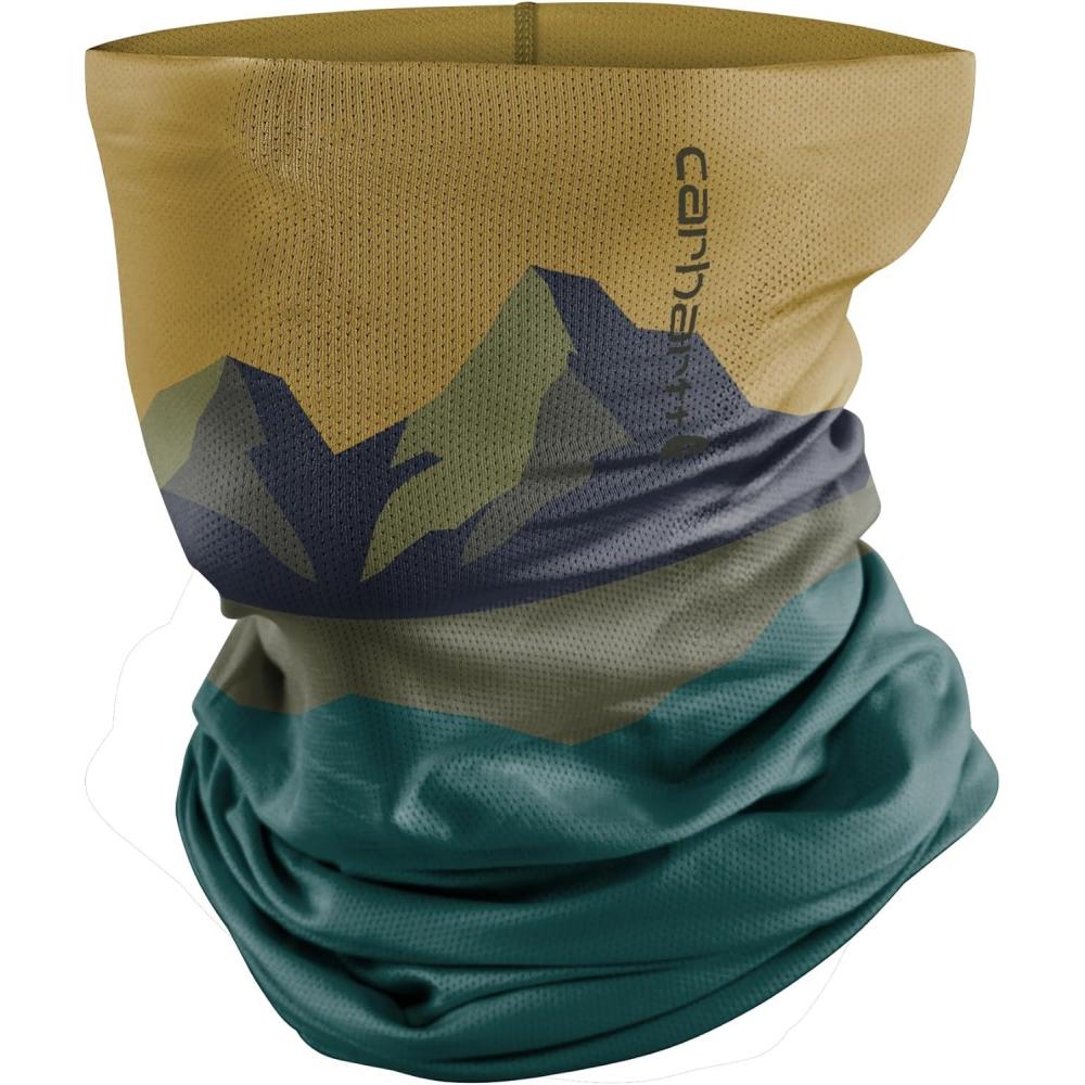 imageCarhartt Mens UP0252U Force Lightweight Cooling Neck GaiterMountain PrintfennelHunt Club