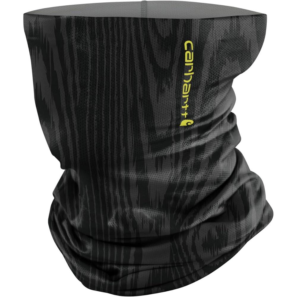 imageCarhartt Mens UP0252U Force Lightweight Cooling Neck GaiterWoodgrain PrintblackShadow