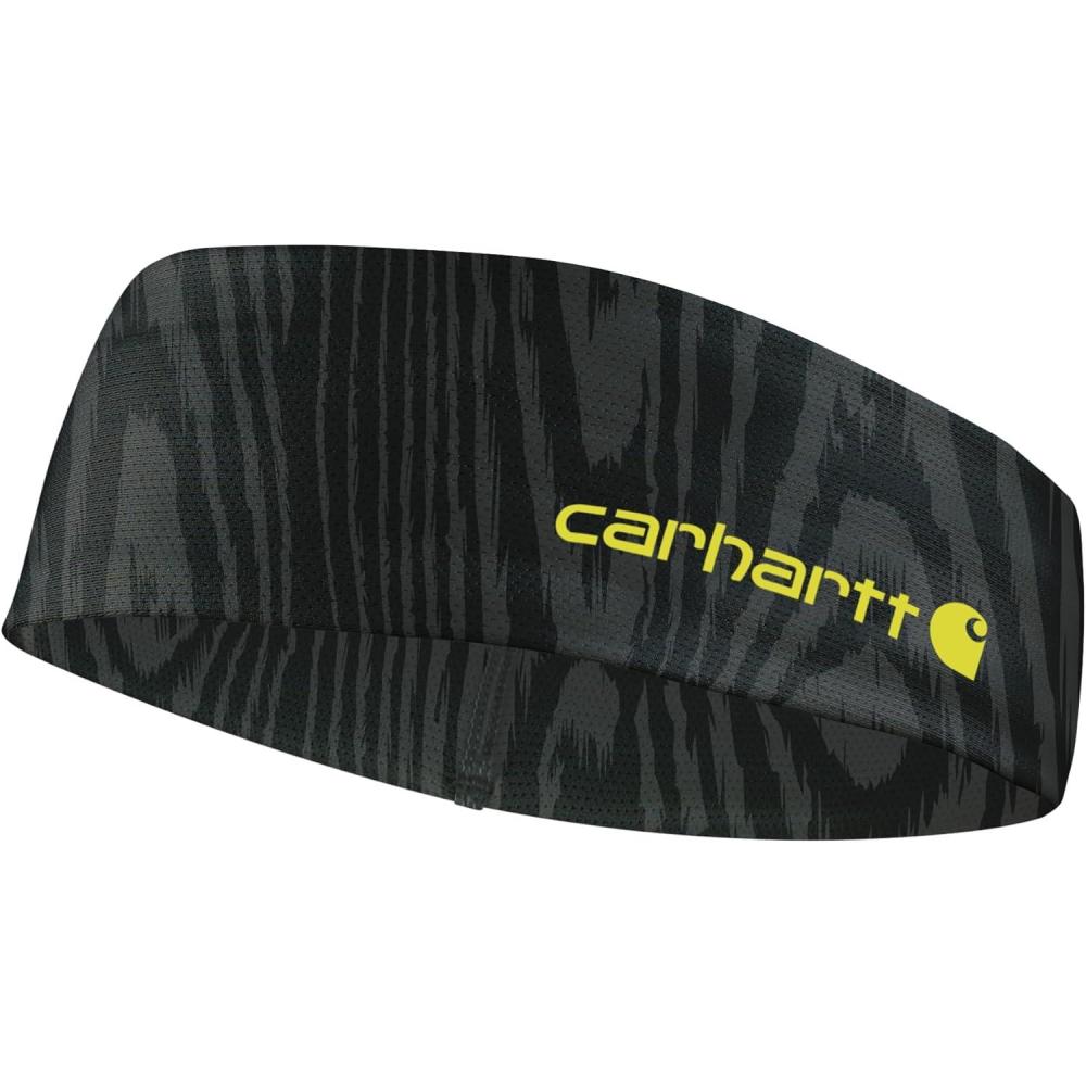 imageCarhartt Mens UP0263U Force Lightweight Cooling HeadbandWoodgrain PrintblackShadow