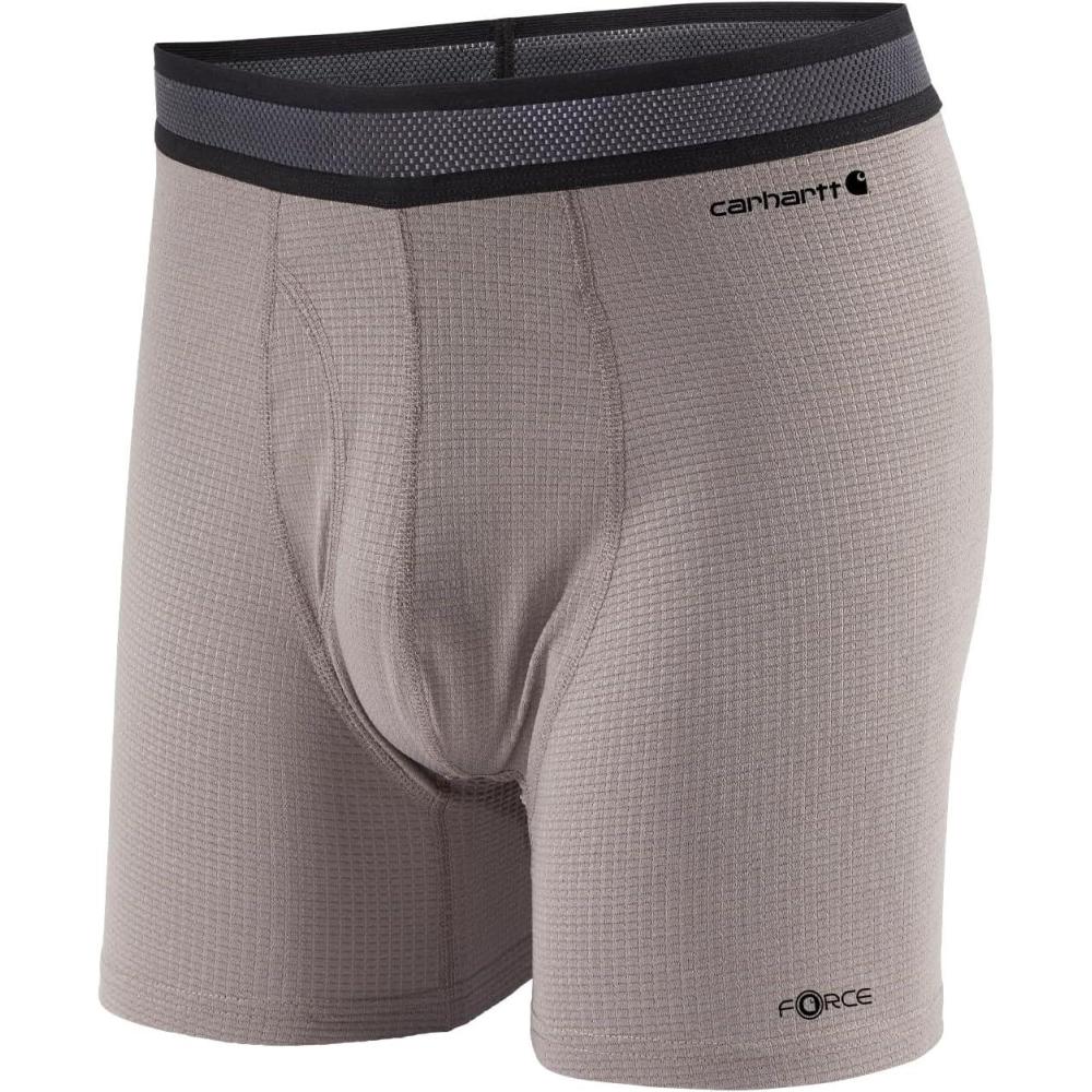 imageCarhartt Mens UU0250M Force Stretch Grid 5quot Boxer BriefAsphalt
