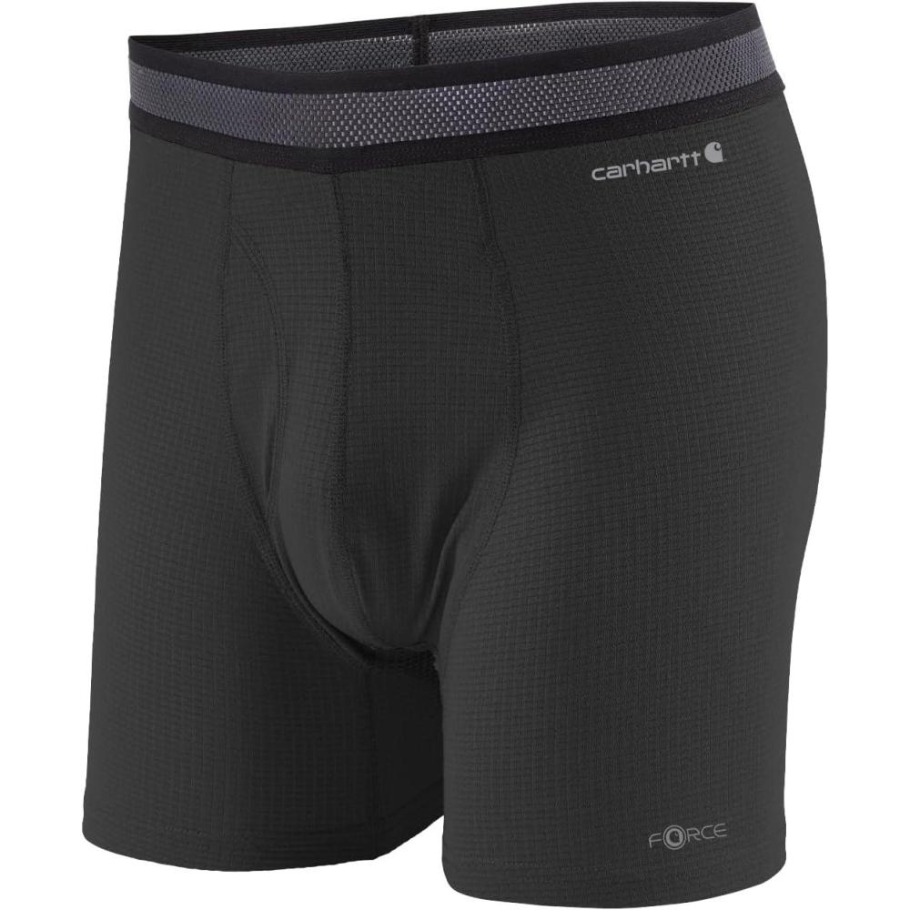 imageCarhartt Mens UU0250M Force Stretch Grid 5quot Boxer BriefBlack