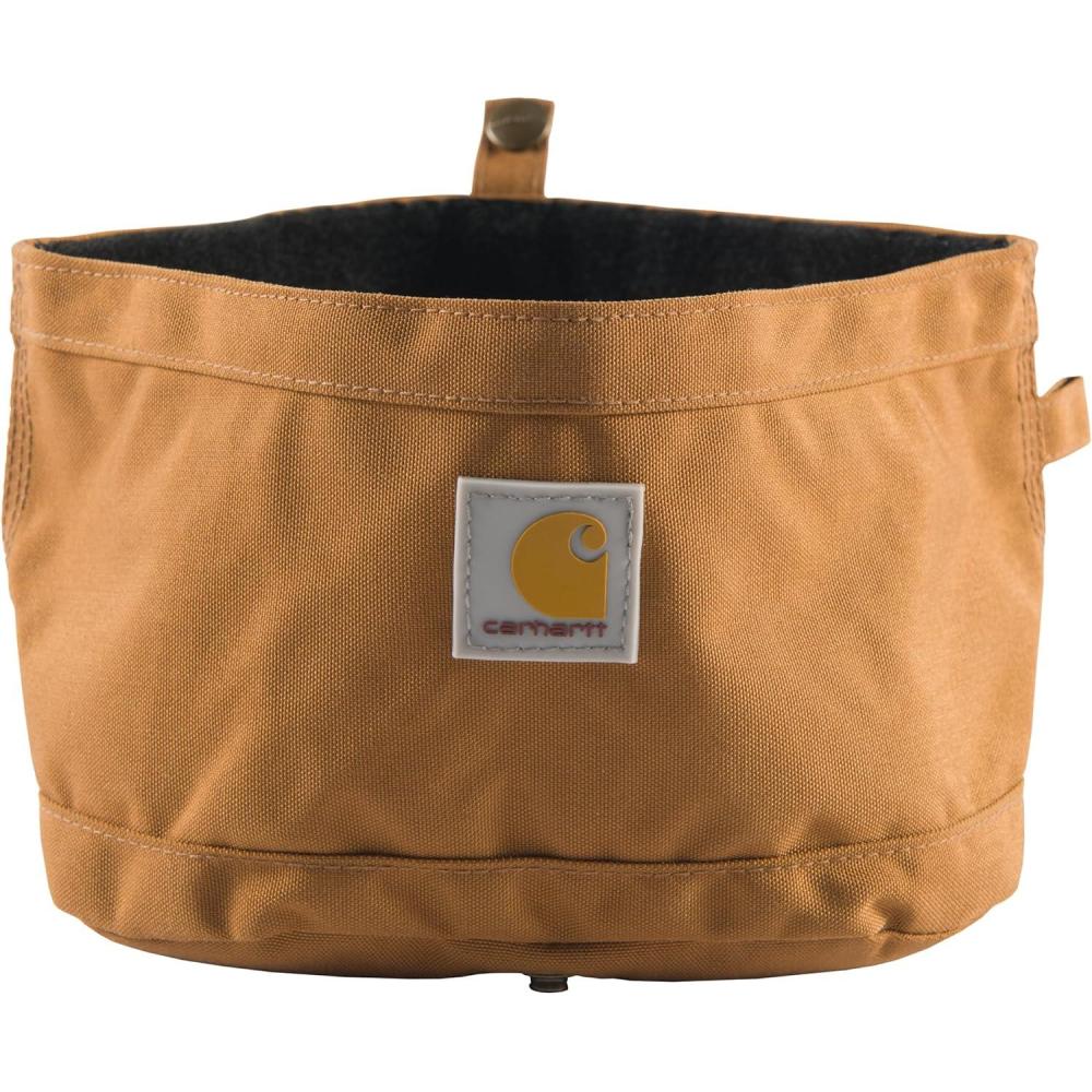 imageCarhartt Nylon Duck Travel Dog Bowl Packable Dog Bowl for Food and Water Carhartt Brown 10 Cup Capacity