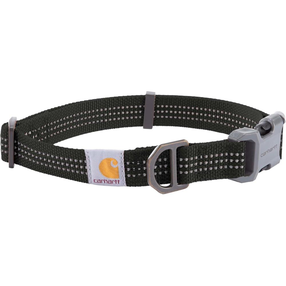 imageCarhartt Nylon Webbing Dog Collar Fully Adjustable WDurable Side Release Buckle Hunter Orange LargeBlack