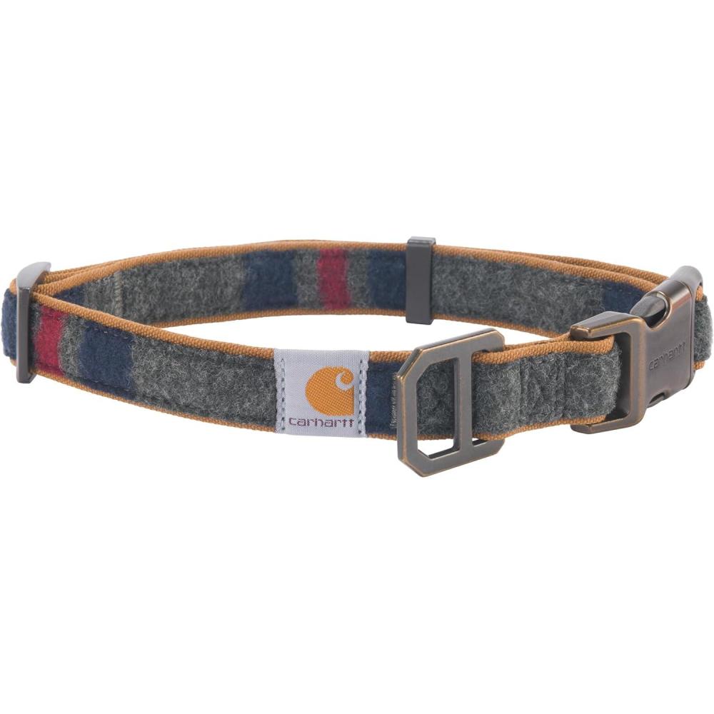 imageCarhartt Pet Fully Adjustable Webbing Collars for Dogs Reflective Stitching for Visibility Blanket Stripe LargeBlanket Stripe