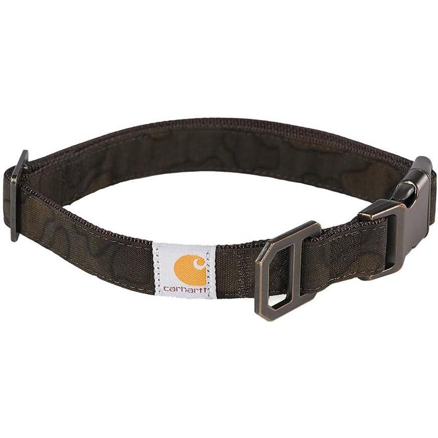 imageCarhartt Pet Fully Adjustable Webbing Collars for Dogs Reflective Stitching for Visibility Blanket Stripe LargeTarmac Duck Camo