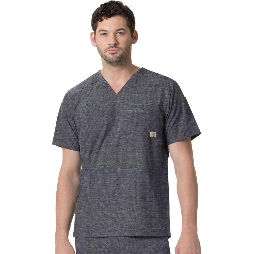 imageCarhartt Scrubs C16113 Force Modern Fit VNeck TopCharcoal Heather