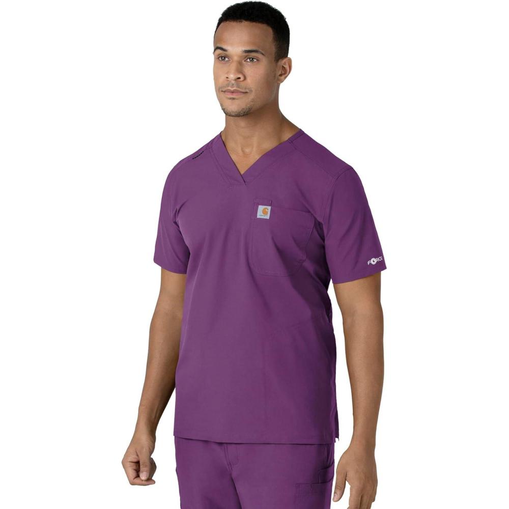 imageCarhartt Scrubs C16113 Force Modern Fit VNeck TopEggplant