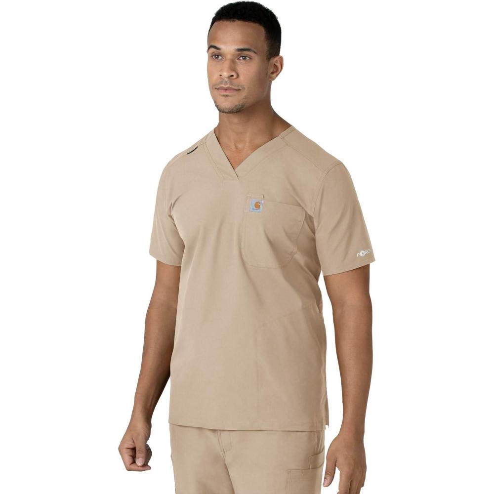 imageCarhartt Scrubs C16113 Force Modern Fit VNeck TopKhaki