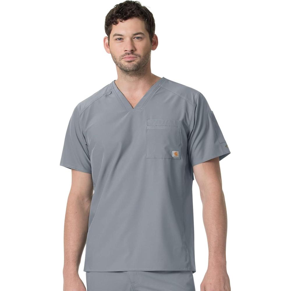 imageCarhartt Scrubs C16113 Force Modern Fit VNeck TopPewter