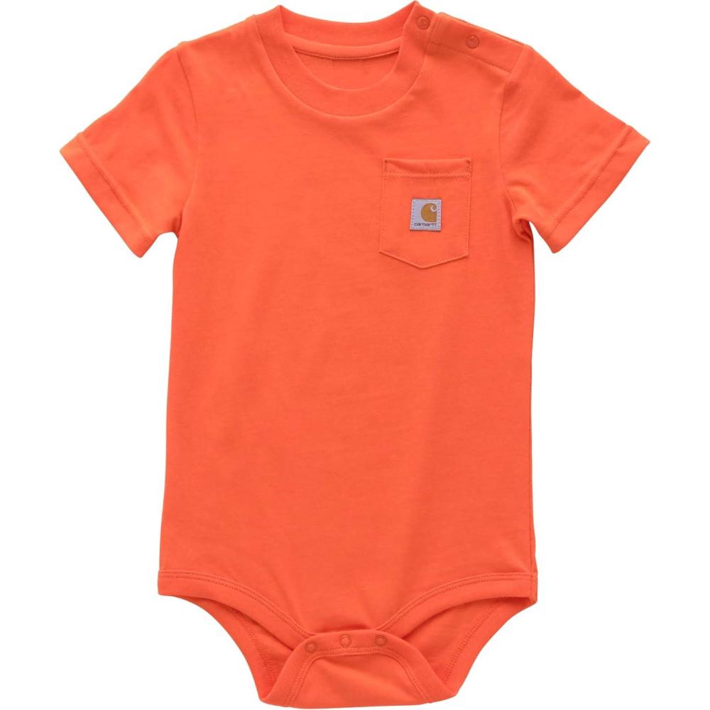 imageCarhartt Unisex Baby Shortsleeve Bodysuit Pocket TshirtGrenadine