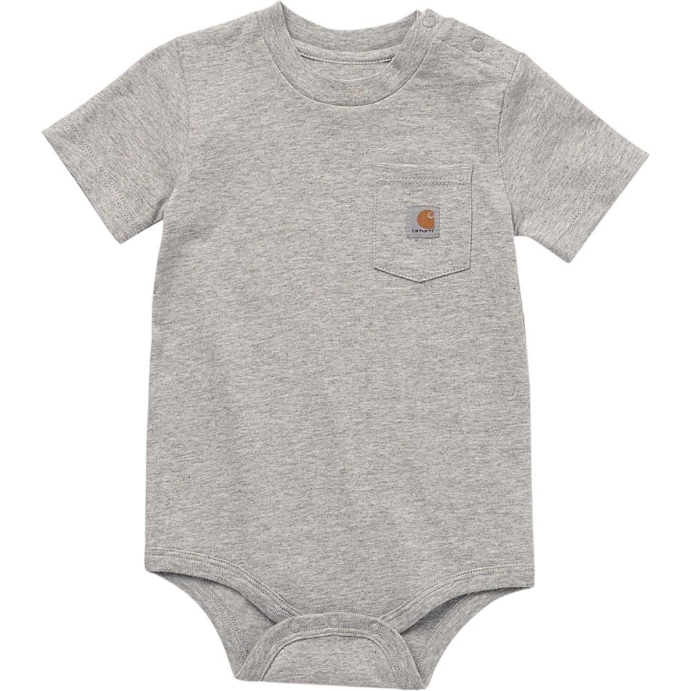 imageCarhartt Unisex Baby Shortsleeve Bodysuit Pocket TshirtGrey Heather