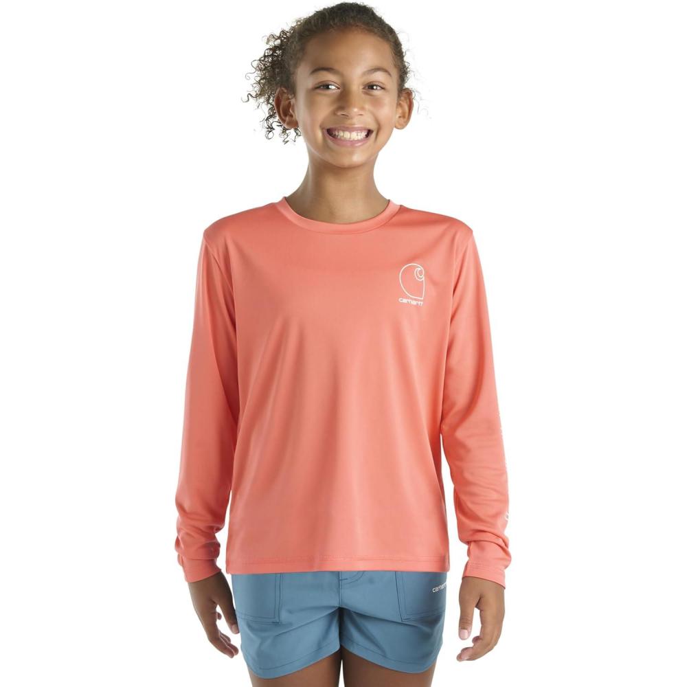imageCarhartt Unisex Kids Long Sleeve Force Sun Defender TShirtLight Orange