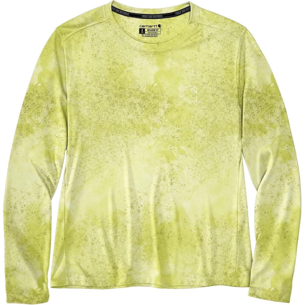 imageCarhartt Womens 106632 Womens Force Sun Defender RelaxedCitrus Watercolor Camo