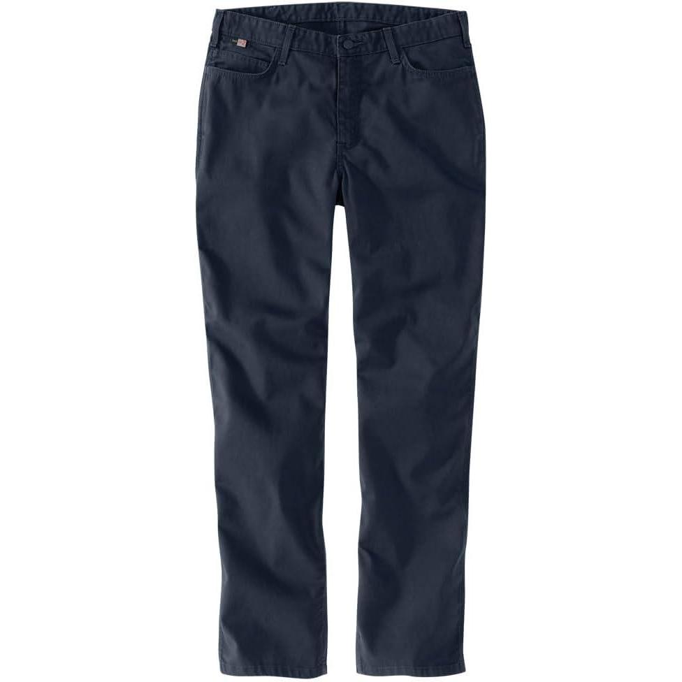 imageCarhartt Womens Flame Resistant Rugged Flex Relaxed Fit Canvas Work PantNavy