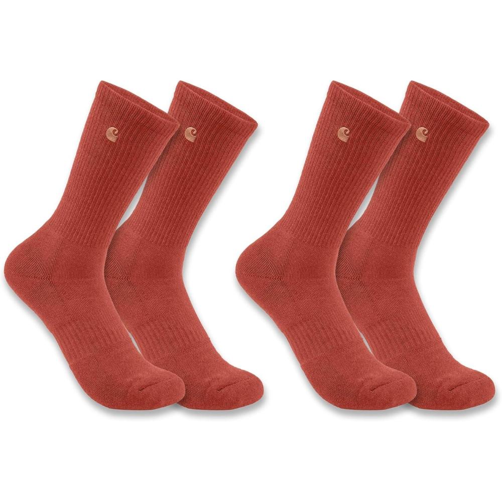 imageCarhartt Womens Force Midweight Crew Sock 2 PackDusty Cedar