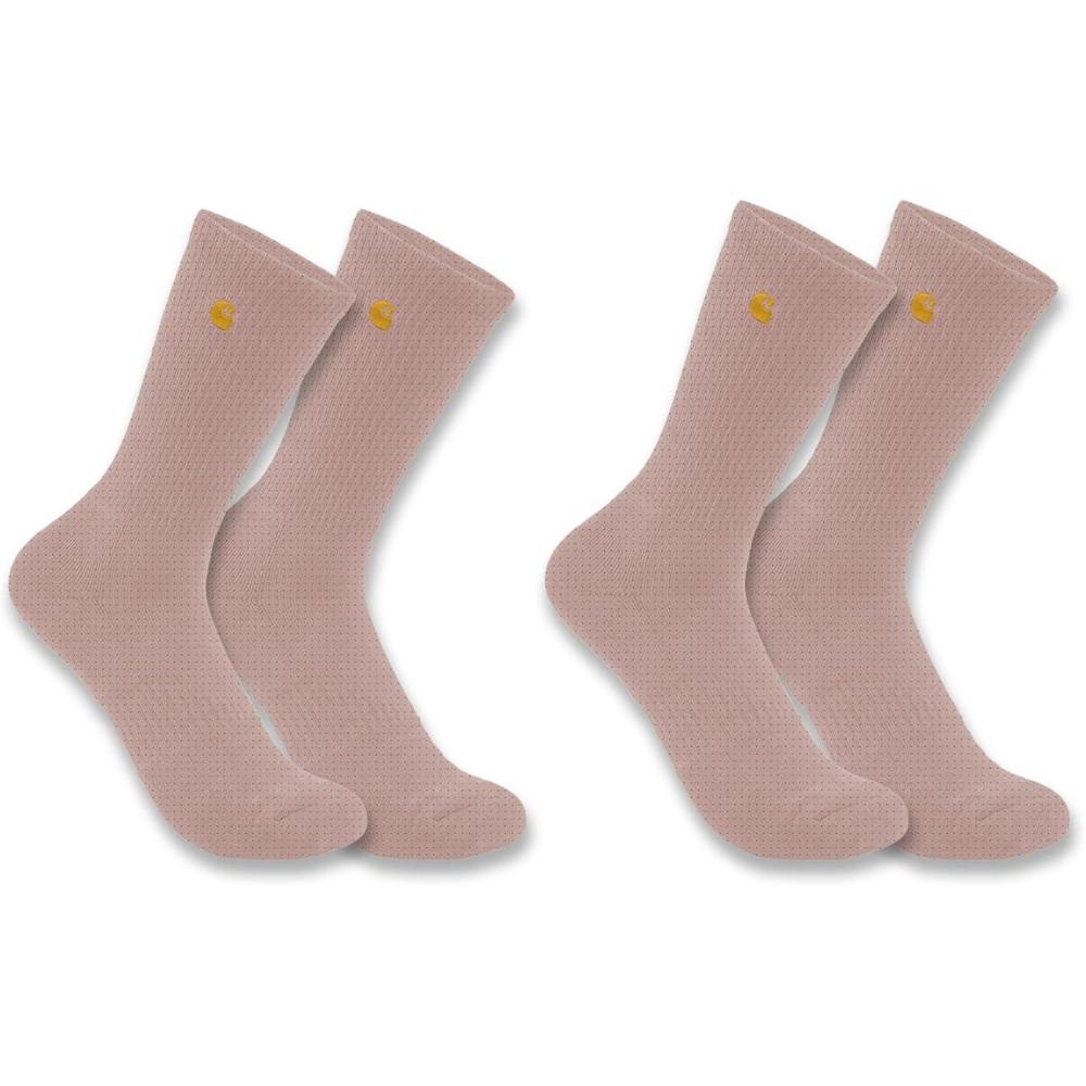 imageCarhartt Womens Force Midweight Crew Sock 2 PackTropical Peach