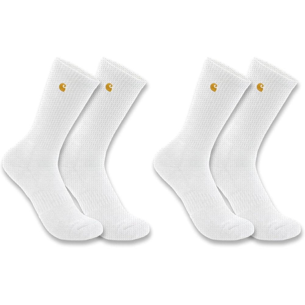 imageCarhartt Womens Force Midweight Crew Sock 2 PackWhite