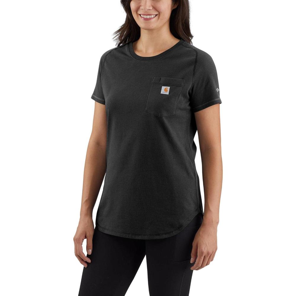 imageCarhartt Womens Force Relaxed Fit Midweight Pocket TShirtBlack