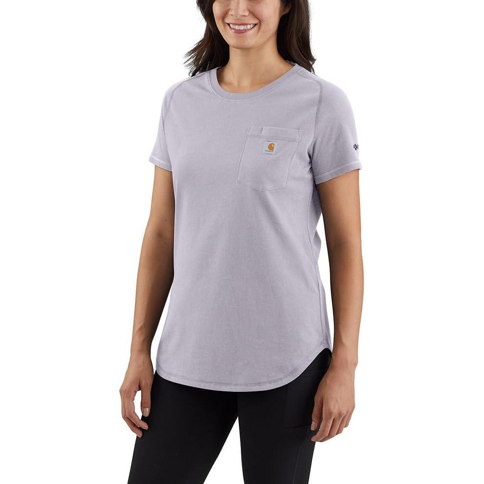 imageCarhartt Womens Force Relaxed Fit Midweight Pocket TShirtLilac Haze
