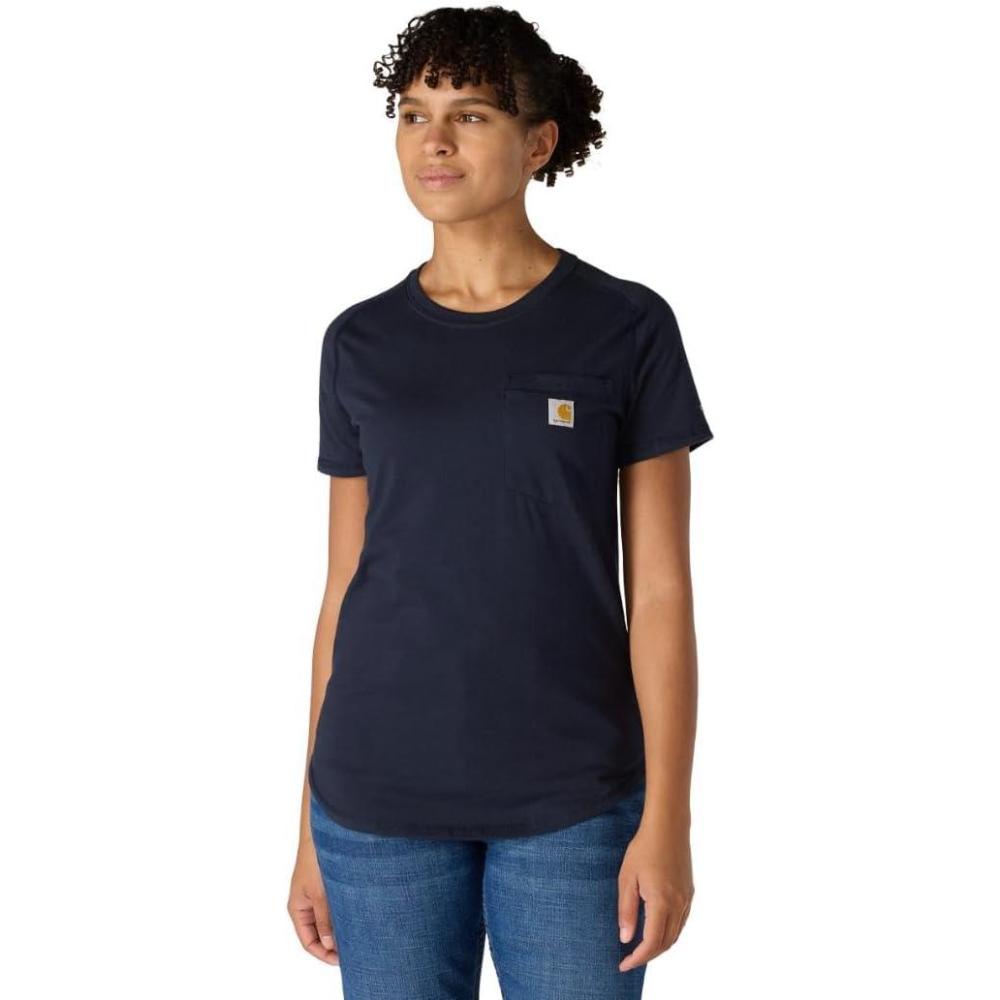 imageCarhartt Womens Force Relaxed Fit Midweight Pocket TShirtNavy