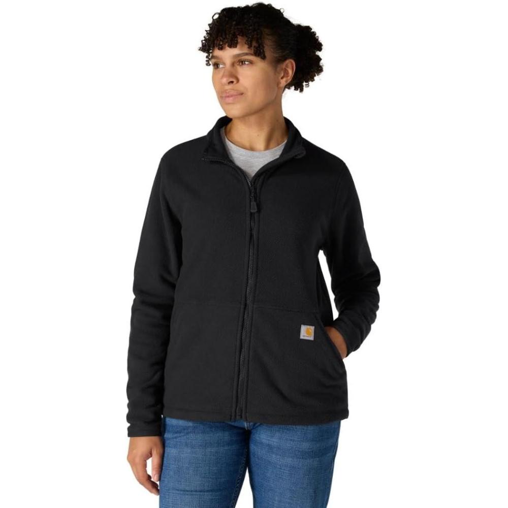 imageCarhartt Womens FullZip Relaxed Fit Fleece JacketBlack