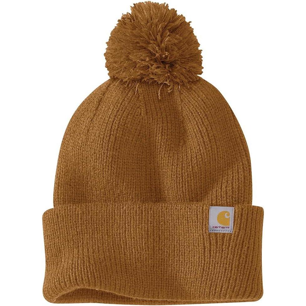 imageCarhartt Womens Knit PomPom Cuffed BeanieCarhartt Brown