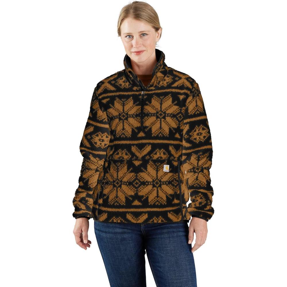 imageCarhartt Womens Loose Fit Fleece PulloverBlack Fairisle