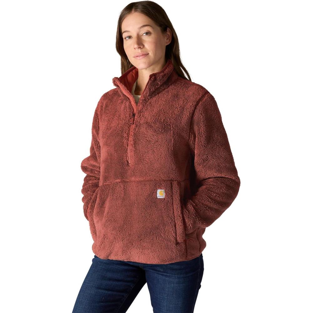 imageCarhartt Womens Loose Fit Fleece PulloverSpice Red