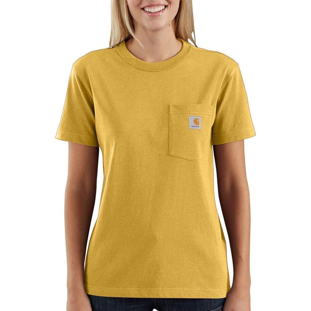 imageCarhartt Womens Loose Fit Heavyweight ShortSleeve Pocket TShirtCarhartt Gold Heather