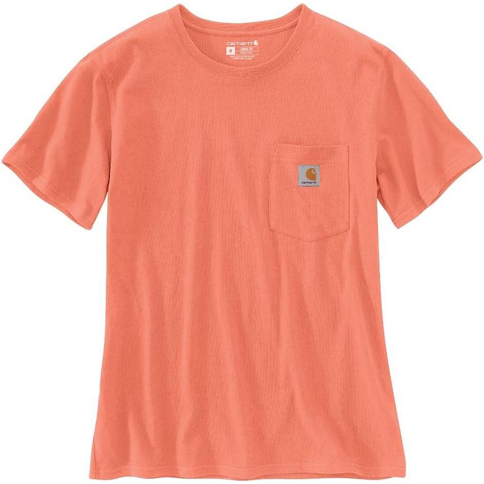 imageCarhartt Womens Loose Fit Heavyweight ShortSleeve Pocket TShirtFresh Salmon