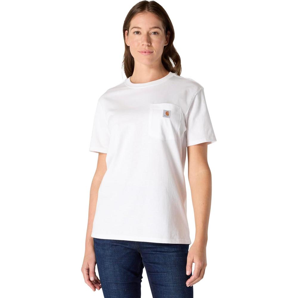 imageCarhartt Womens Loose Fit Heavyweight ShortSleeve Pocket TShirtWhite