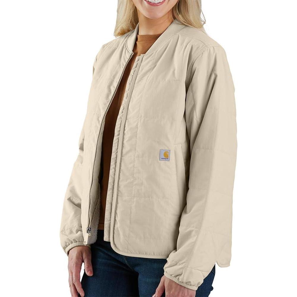 imageCarhartt Womens Rain Defender Loose Fit Lightweight Insulated JacketOat Milk
