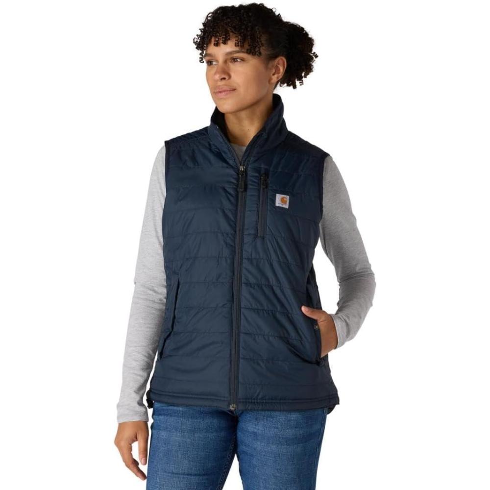 imageCarhartt Womens Rain Defender Nylon Insulated MockNeck VestNavy
