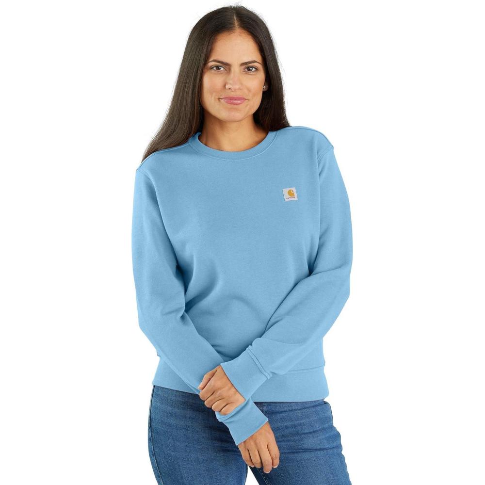 imageCarhartt Womens Relaxed Fit Midweight French Terry Crewneck SweatshirtFresh Water