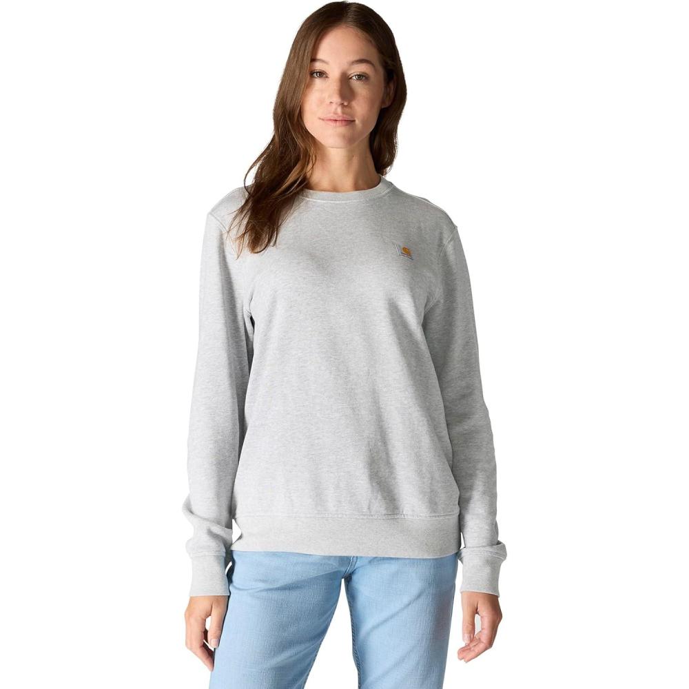 imageCarhartt Womens Relaxed Fit Midweight French Terry Crewneck SweatshirtHeather Gray